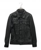 Liugoo Leathersリューグーレザーズ）の古着「レザートラッカージャケット」｜ブラック