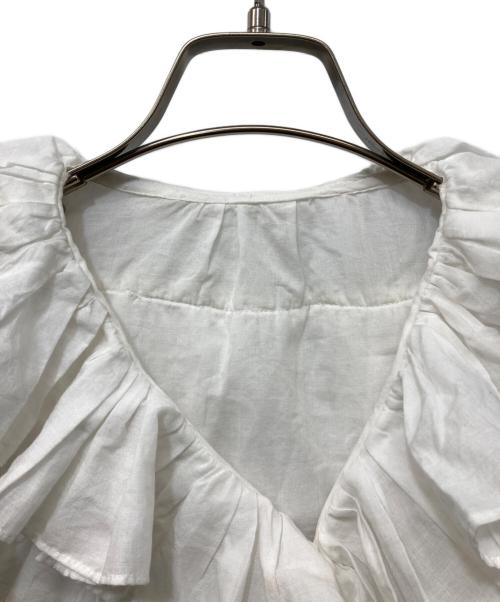 crinkle crinkle  crinkle（クリンクル クリンクル クリンクル）crinkle crinkle  crinkle (クリンクル クリンクル クリンクル) frill poncho L/S blouse ホワイト サイズ:SIZE Freeの古着・服飾アイテム