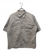 AURALEEオーラリー）の古着「WASHED FINX RIPSTOP CHAMBRAY HALF SLEEVED SHIRTS」｜ベージュ