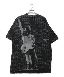 90'S JEFF BECK（ジェフベック）の古着「オールオーバープリントTシャツ」｜ブラック