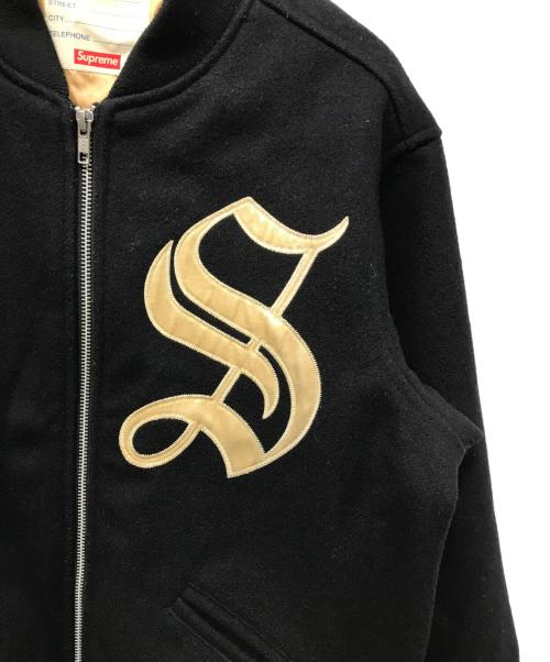 SUPREME（シュプリーム）SUPREME (シュプリーム) Old English Zip Varsity Jacket ブラック サイズ:Sの古着・服飾アイテム