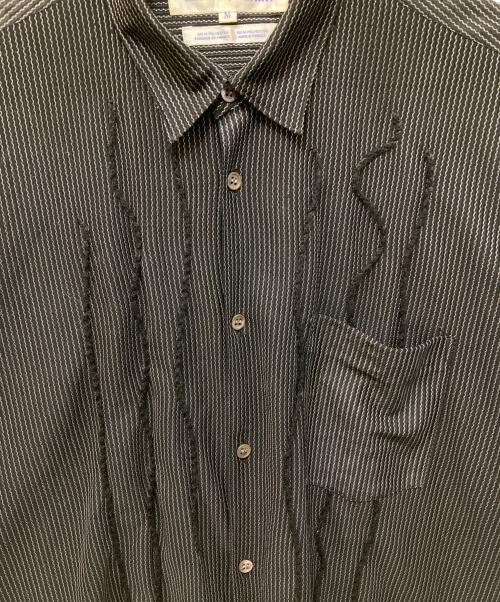 COMME des GARCONS SHIRT（コムデギャルソンシャツ）COMME des GARCONS SHIRT (コムデギャルソンシャツ) ポリストライプシャツ ブラック サイズ:Mの古着・服飾アイテム