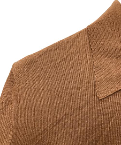 PRADA（プラダ）PRADA (プラダ) ポロカラーニット ブラウン サイズ:48の古着・服飾アイテム