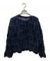 me ISSEY MIYAKE（ミーイッセイ ミヤケ）の古着「フロッキープリーツブラウス」｜ネイビー
