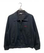 Name.ネーム）の古着「GIZA COTTON GABARDINE EMBROIDERED ZIP BLOUSON」｜ブラック