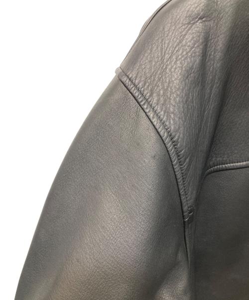 OVY（オヴィー）OVY (オヴィー) Waterproof Calf Leather Car Coat ブラック サイズ:Lの古着・服飾アイテム