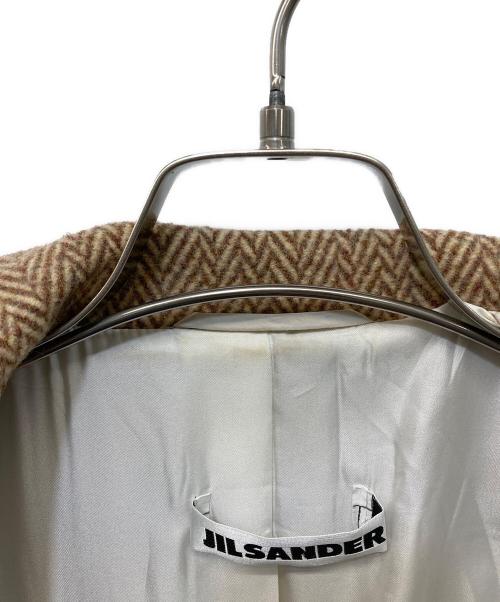 JIL SANDER（ジルサンダー）JIL SANDER (ジルサンダー) ヘリンボーンチェスターコート ベージュ サイズ:34の古着・服飾アイテム