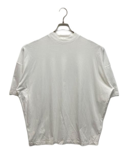 JIL SANDER（ジルサンダー）JIL SANDER (ジルサンダー) モックネックオーバーサイズTシャツ ホワイト サイズ:Sの古着・服飾アイテム