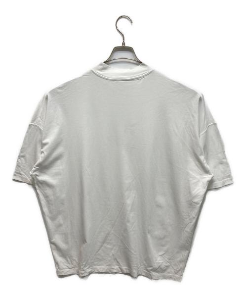 JIL SANDER（ジルサンダー）JIL SANDER (ジルサンダー) モックネックオーバーサイズTシャツ ホワイト サイズ:Sの古着・服飾アイテム