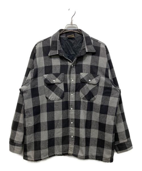 FIVE BROTHER（ファイブブラザー）FIVE BROTHER (ファイブブラザー) ブロックチェックキルティングシャツ グレー サイズ:2XLの古着・服飾アイテム