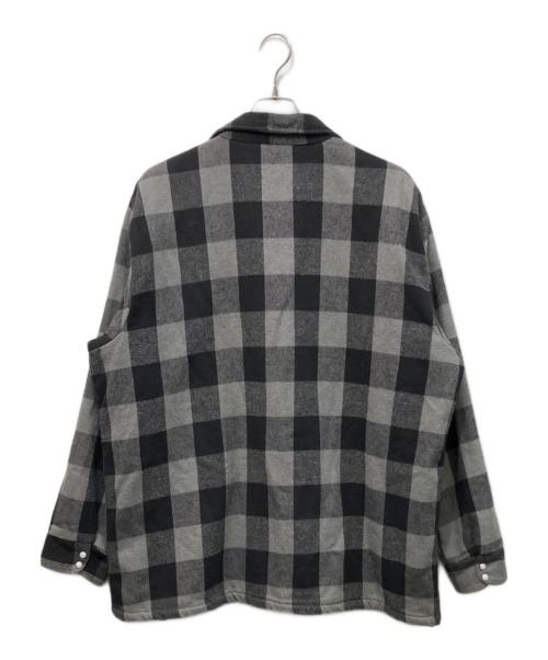 FIVE BROTHER（ファイブブラザー）FIVE BROTHER (ファイブブラザー) ブロックチェックキルティングシャツ グレー サイズ:2XLの古着・服飾アイテム