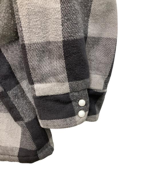 FIVE BROTHER（ファイブブラザー）FIVE BROTHER (ファイブブラザー) ブロックチェックキルティングシャツ グレー サイズ:2XLの古着・服飾アイテム