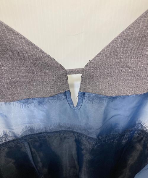 MAISON SPECIAL（メゾンスペシャル）MAISON SPECIAL (メゾンスペシャル) Lace Combination Camisole Onepiece グレー×ネイビー サイズ:SIZE Freeの古着・服飾アイテム