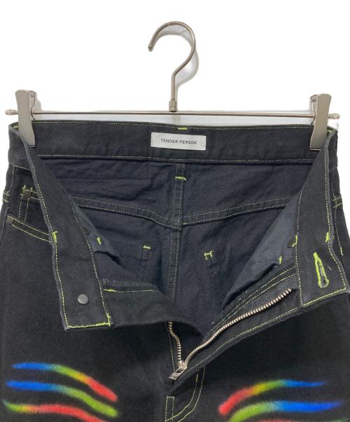TENDER PERSON（テンダ―パーソン）TENDER PERSON (テンダ―パーソン) サーモグラフィーデニムパンツ ブラック サイズ:SIZE 1の古着・服飾アイテム