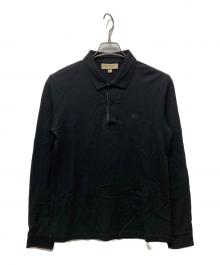 BURBERRY（バーバリー）の古着「L/Sポロシャツ」｜ブラック
