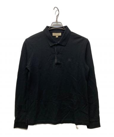 中古・古着通販】BURBERRY (バーバリー) L/Sポロシャツ ブラック