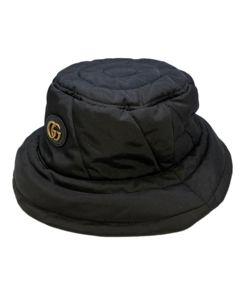 GUCCI（グッチ）GUCCI (グッチ) キルティングバケットハット ブラックの古着・服飾アイテム