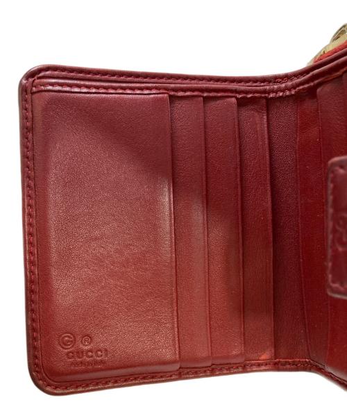 GUCCI（グッチ）GUCCI (グッチ) 2つ折財布 レッドの古着・服飾アイテム