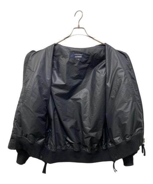 COMME des GARCONS HOMME（コムデギャルソン オム）COMME des GARCONS HOMME (コムデギャルソン オム) エステルウールリップストップ×ナイロンツイルジャケット ブラック サイズ:SIZE Mの古着・服飾アイテム