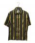 VERSACE（ヴェルサーチェ）の古着「チェーンプリントシルクシャツ」｜ブラック×ゴールド