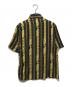 VERSACE (ヴェルサーチェ) チェーンプリントシルクシャツ ブラック×ゴールド サイズ:44：28000円