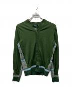 COMME des GARCONS HOMME PLUSコムデギャルソンオムプリュス）の古着「EVERGREEN 切替ニットカーディガン」｜グリーン
