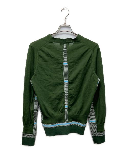 COMME des GARCONS HOMME PLUS（コムデギャルソンオムプリュス）COMME des GARCONS HOMME PLUS (コムデギャルソンオムプリュス) EVERGREEN 切替ニットカーディガン グリーン サイズ:Sの古着・服飾アイテム