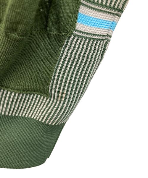 COMME des GARCONS HOMME PLUS（コムデギャルソンオムプリュス）COMME des GARCONS HOMME PLUS (コムデギャルソンオムプリュス) EVERGREEN 切替ニットカーディガン グリーン サイズ:Sの古着・服飾アイテム