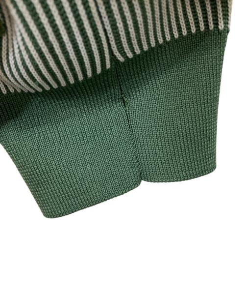 COMME des GARCONS HOMME PLUS（コムデギャルソンオムプリュス）COMME des GARCONS HOMME PLUS (コムデギャルソンオムプリュス) EVERGREEN 切替ニットカーディガン グリーン サイズ:Sの古着・服飾アイテム