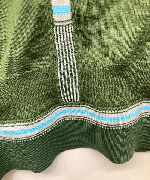 COMME des GARCONS HOMME PLUS（コムデギャルソンオムプリュス）COMME des GARCONS HOMME PLUS (コムデギャルソンオムプリュス) EVERGREEN 切替ニットカーディガン グリーン サイズ:Sの古着・服飾アイテム