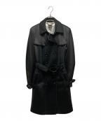 ARMANI EXCHANGEアルマーニ エクスチェンジ）の古着「メッシュトレンチコート」｜ブラック