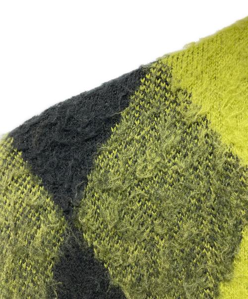 SUPREME（シュプリーム）SUPREME (シュプリーム) Brushed Argyle Cardigan グリーン×ブラック サイズ:Mの古着・服飾アイテム