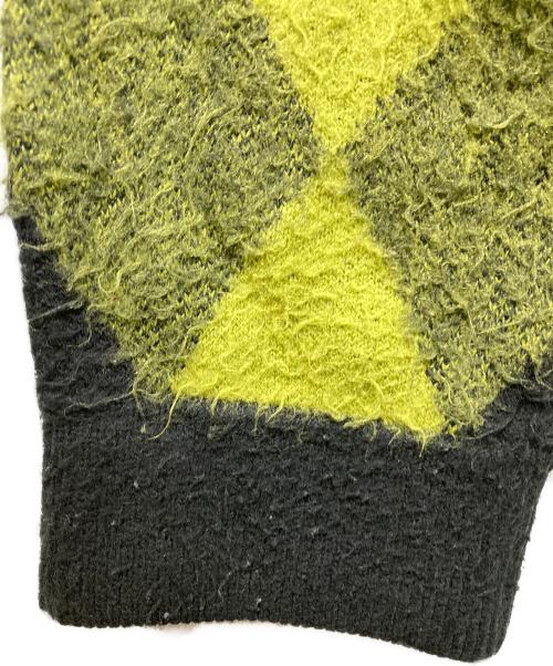 SUPREME（シュプリーム）SUPREME (シュプリーム) Brushed Argyle Cardigan グリーン×ブラック サイズ:Mの古着・服飾アイテム