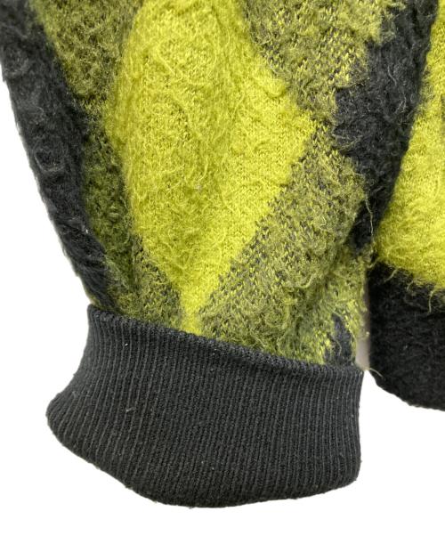 SUPREME（シュプリーム）SUPREME (シュプリーム) Brushed Argyle Cardigan グリーン×ブラック サイズ:Mの古着・服飾アイテム