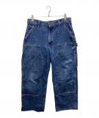 CarHarttカーハート）の古着「ペイント加工ダブルニーパンツ」｜インディゴ