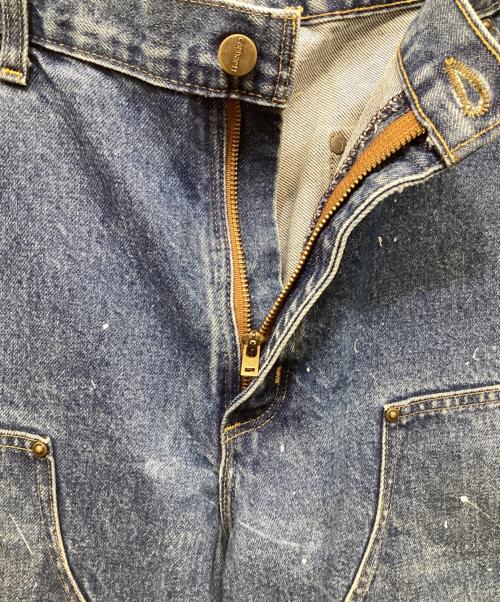 CarHartt（カーハート）CarHartt (カーハート) ペイント加工ダブルニーパンツ インディゴ サイズ:W34の古着・服飾アイテム