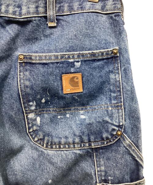 CarHartt（カーハート）CarHartt (カーハート) ペイント加工ダブルニーパンツ インディゴ サイズ:W34の古着・服飾アイテム