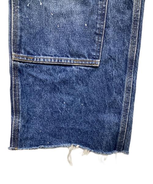 CarHartt（カーハート）CarHartt (カーハート) ペイント加工ダブルニーパンツ インディゴ サイズ:W34の古着・服飾アイテム