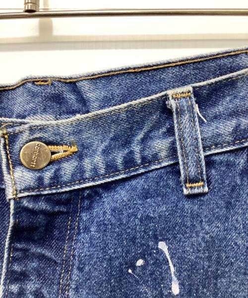 CarHartt（カーハート）CarHartt (カーハート) ペイント加工ダブルニーパンツ インディゴ サイズ:W34の古着・服飾アイテム