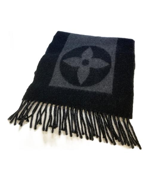 LOUIS VUITTON（ルイ ヴィトン）LOUIS VUITTON (ルイ ヴィトン) エシャルプ・カーディフ ブラック×グレーの古着・服飾アイテム