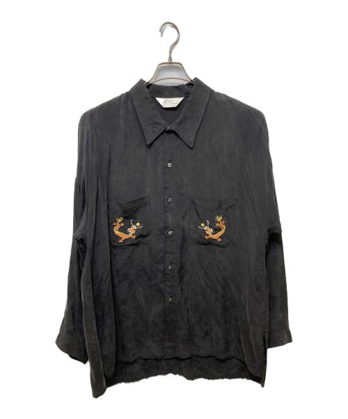 ANCELLM（アンセルム）ANCELLM (アンセルム) AGING EMBROIDERY SHIRT ブラック サイズ:2の古着・服飾アイテム