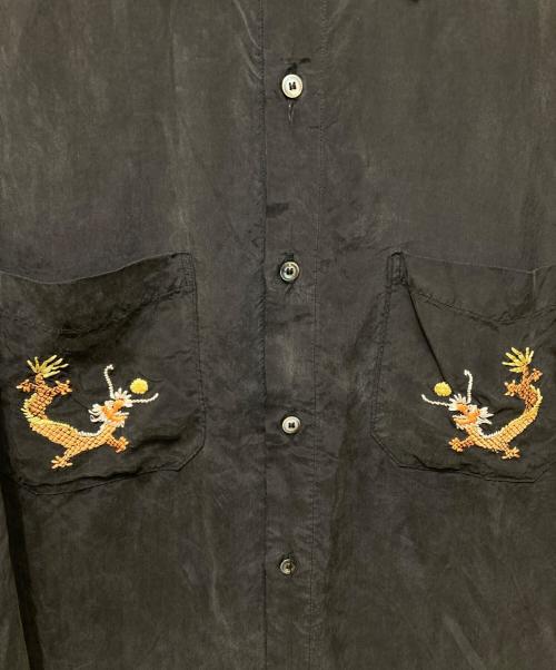 ANCELLM（アンセルム）ANCELLM (アンセルム) AGING EMBROIDERY SHIRT ブラック サイズ:2の古着・服飾アイテム