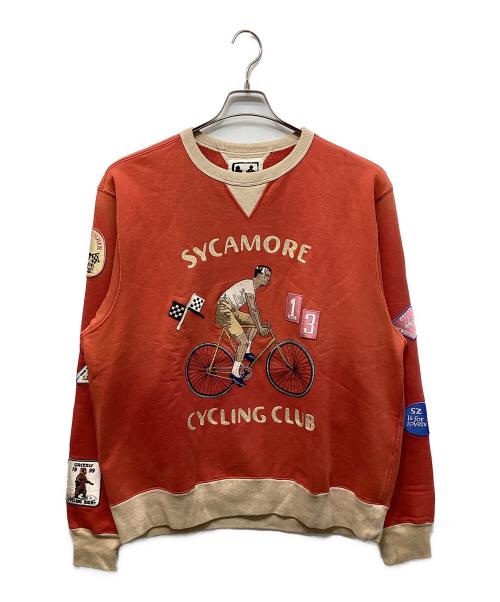 samuel zelig（サミュエル ゼリグ）samuel zelig (サミュエル ゼリグ) Sycamore Cycling Crewneck オレンジ サイズ:XLの古着・服飾アイテム
