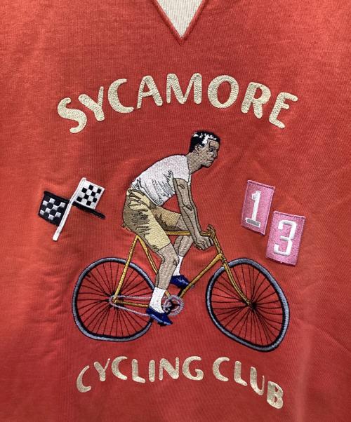 samuel zelig（サミュエル ゼリグ）samuel zelig (サミュエル ゼリグ) Sycamore Cycling Crewneck オレンジ サイズ:XLの古着・服飾アイテム