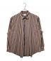 KANEMASA PHIL.（カネマサフィル）の古着「46G Atmosphere Stripe L/S Shirt」｜ベージュ×ブルー