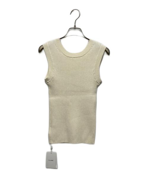 CLANE（クラネ）CLANE (クラネ) W FACE HALL KNIT TOPS アイボリー サイズ:2 未使用品の古着・服飾アイテム