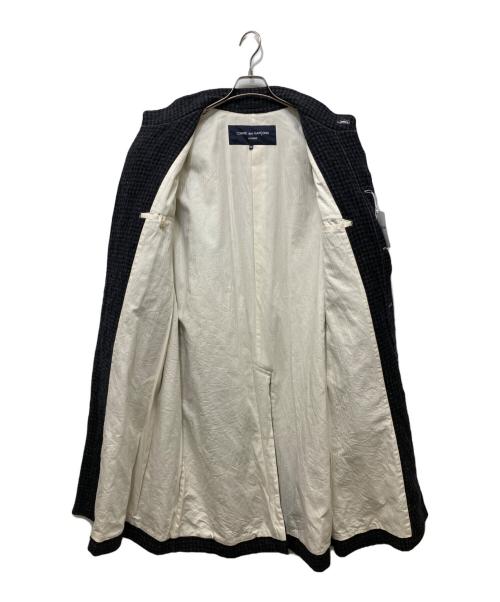 COMME des GARCONS HOMME（コムデギャルソン オム）COMME des GARCONS HOMME (コムデギャルソン オム) ウール先染縮絨ガンクラブチェックウールコート グレー サイズ:XS 未使用品の古着・服飾アイテム