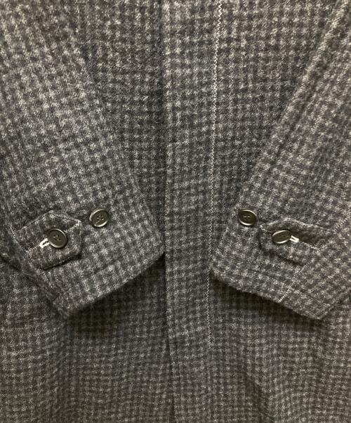 COMME des GARCONS HOMME（コムデギャルソン オム）COMME des GARCONS HOMME (コムデギャルソン オム) ウール先染縮絨ガンクラブチェックウールコート グレー サイズ:XS 未使用品の古着・服飾アイテム