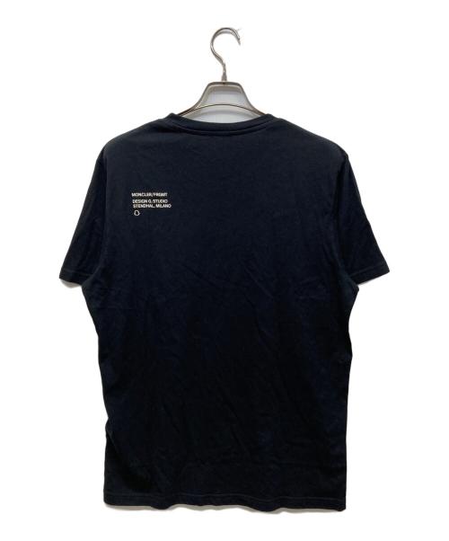 MONCLER（モンクレール）MONCLER (モンクレール) FRAGMENT DESIGN (フラグメントデザイン) Lewis Leathers (ルイスレザース) MAGLIA T-SHIRT ブラック サイズ:Mの古着・服飾アイテム