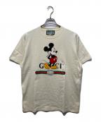 GUCCI×DISNEYグッチ×ディズニー）の古着「ミッキーロゴTシャツ」｜ホワイト